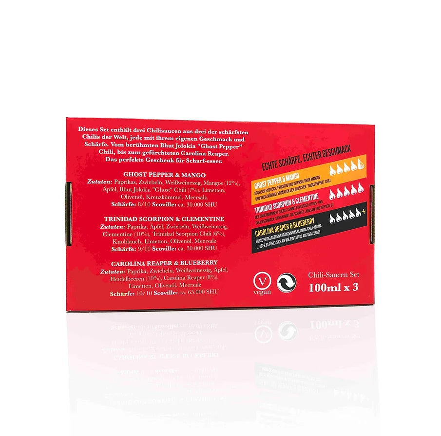 3 aštriausių padažų rinkinys dovanų dėžutėje CRAZY BASTARD, 3 x 100 ml