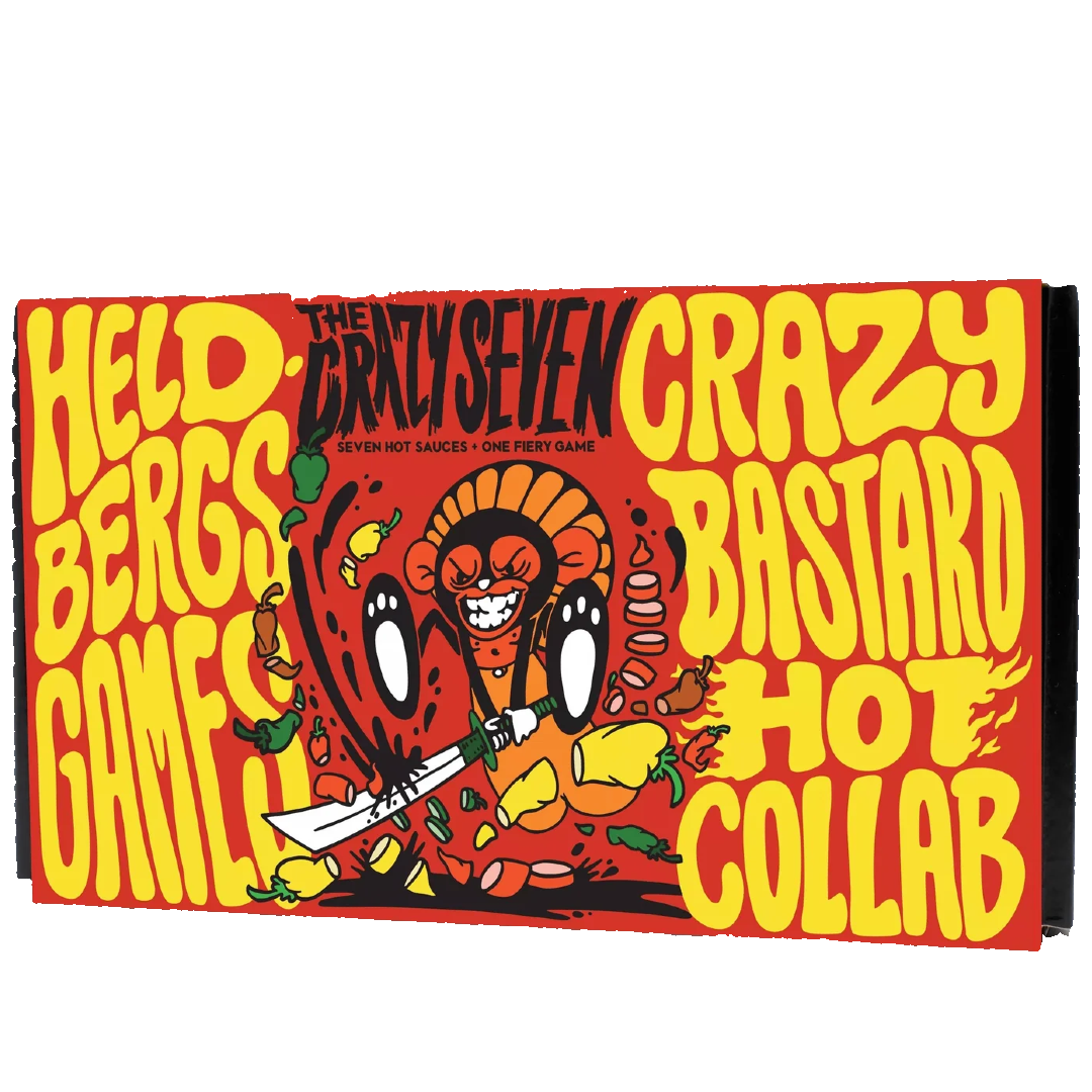 7 padažų rinkinys dovanų dėžutėje CRAZY BASTARD, 7 x 100 ml