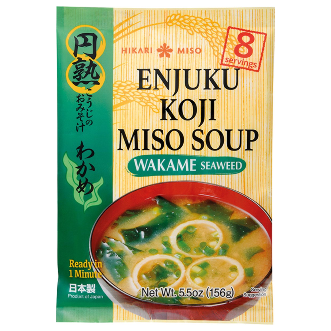 Enjuku Koji Instant Miso Soup with Wakame Seaweed HIKARI, 156 g (8 portions) in a sachet