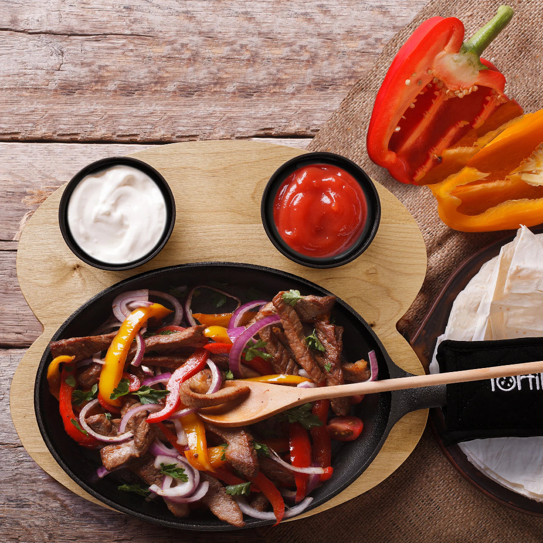 Fajita Pan Set Cast Iron TORTILLADA (In Gift Box) YOUMAME