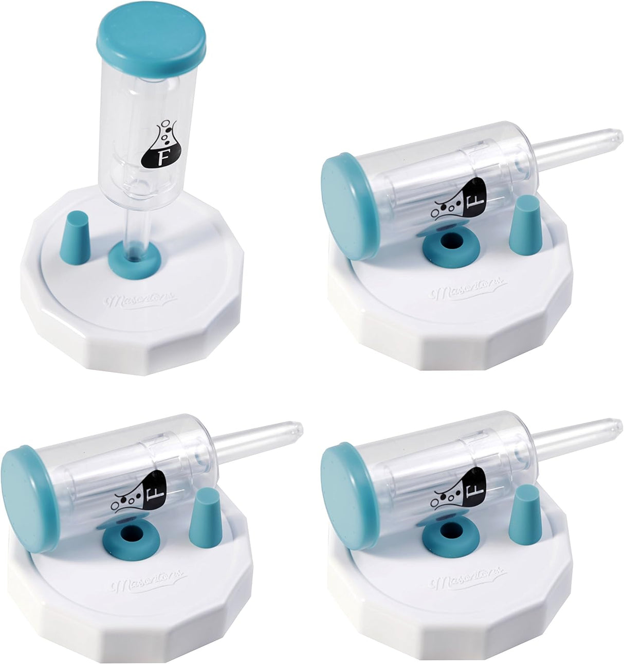 Fermentacijos sklendės plačiakakliams (84 mm) stiklainiams FERMENTOLOGY (4 vnt)
