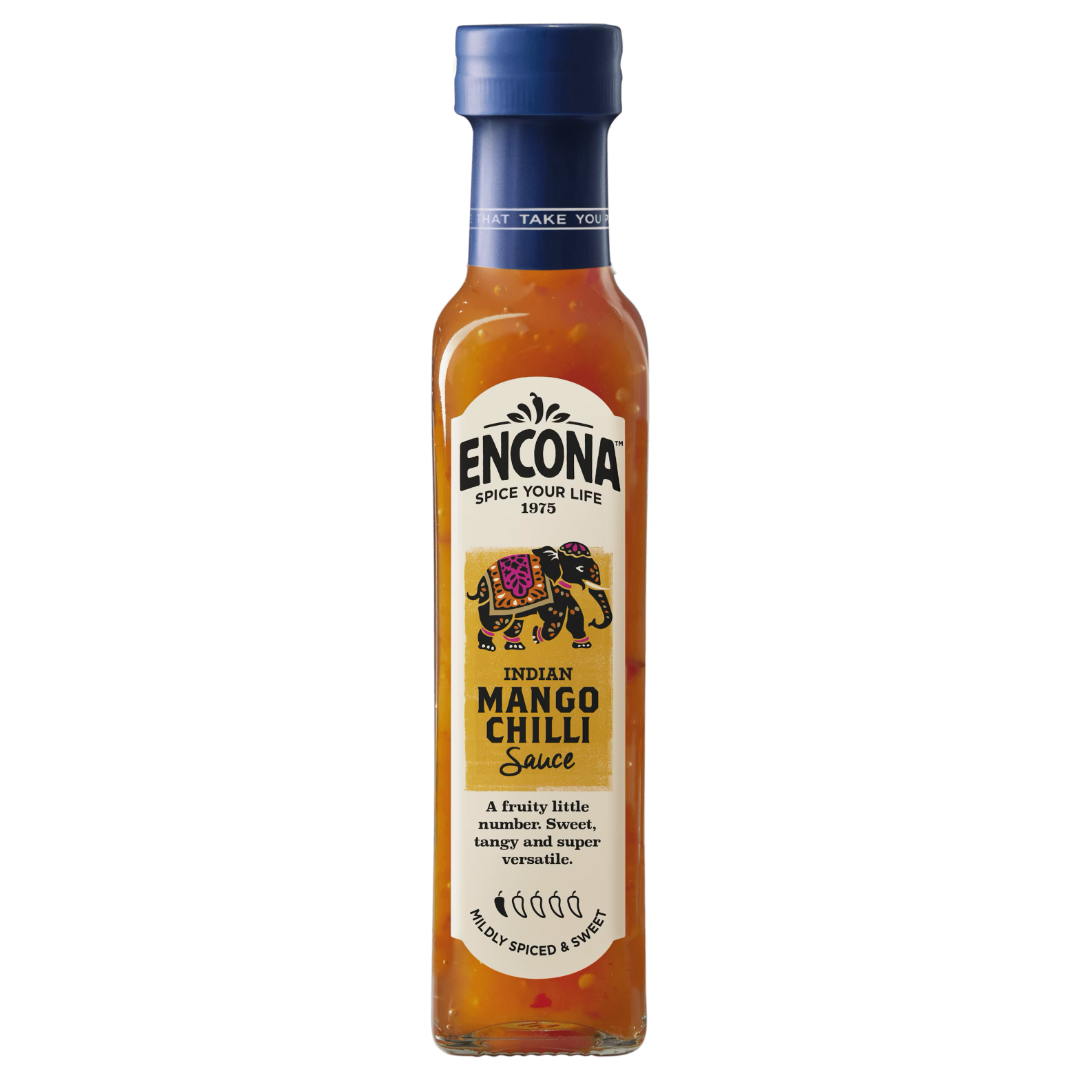 Indian Mango Chilli Hot Sauce ENCONA, 142 ml in a glass bottle