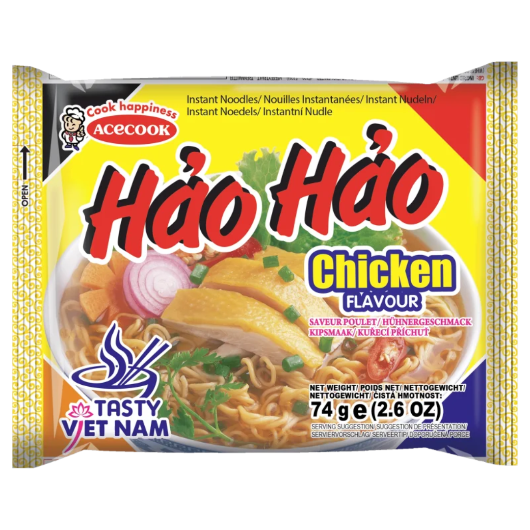 Instant Noodles Chicken Flavour Hao Hao ACECOOK, 75g in a sachet