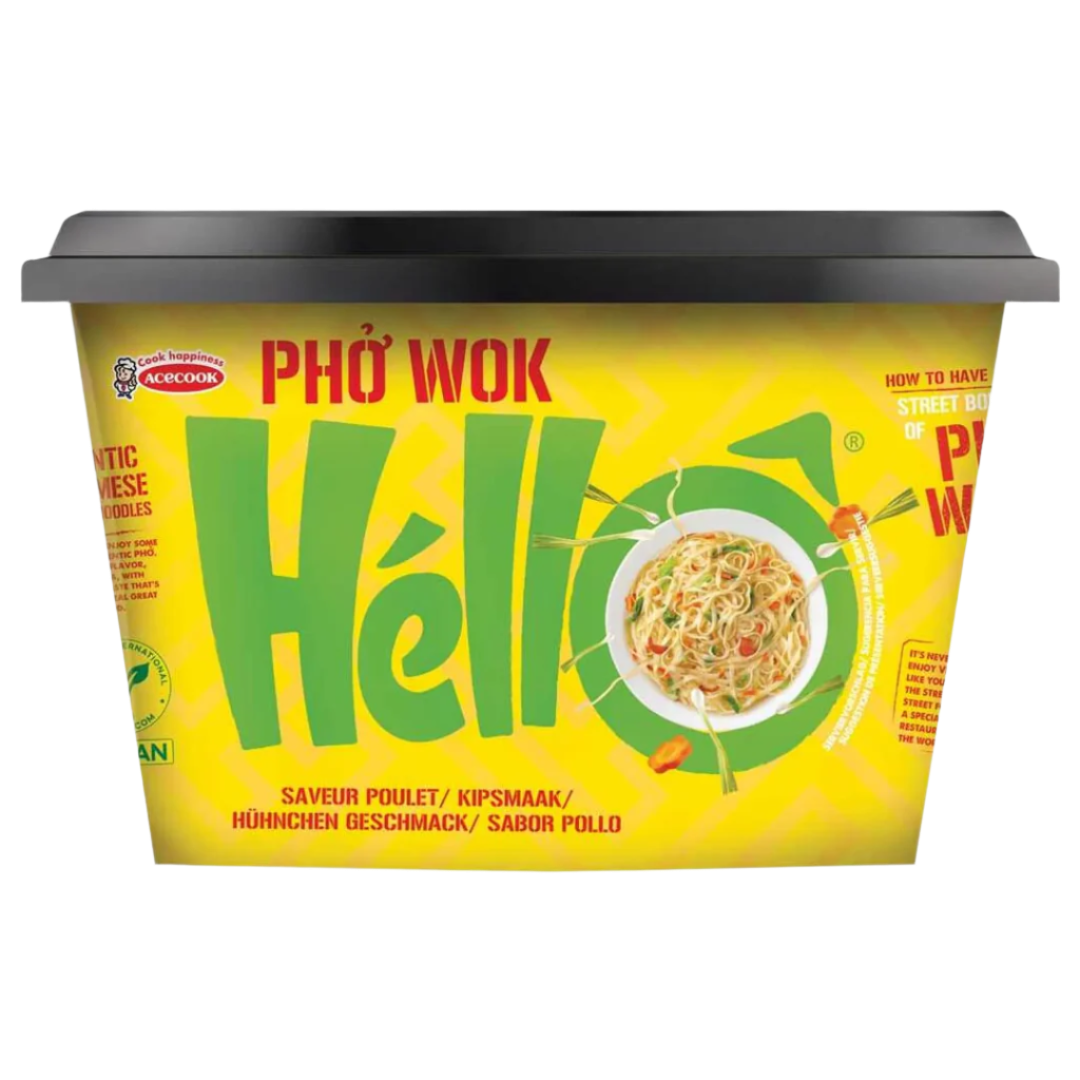 Instant Pho Wok Noodles Chicken Hello ACECOOK, 76 g