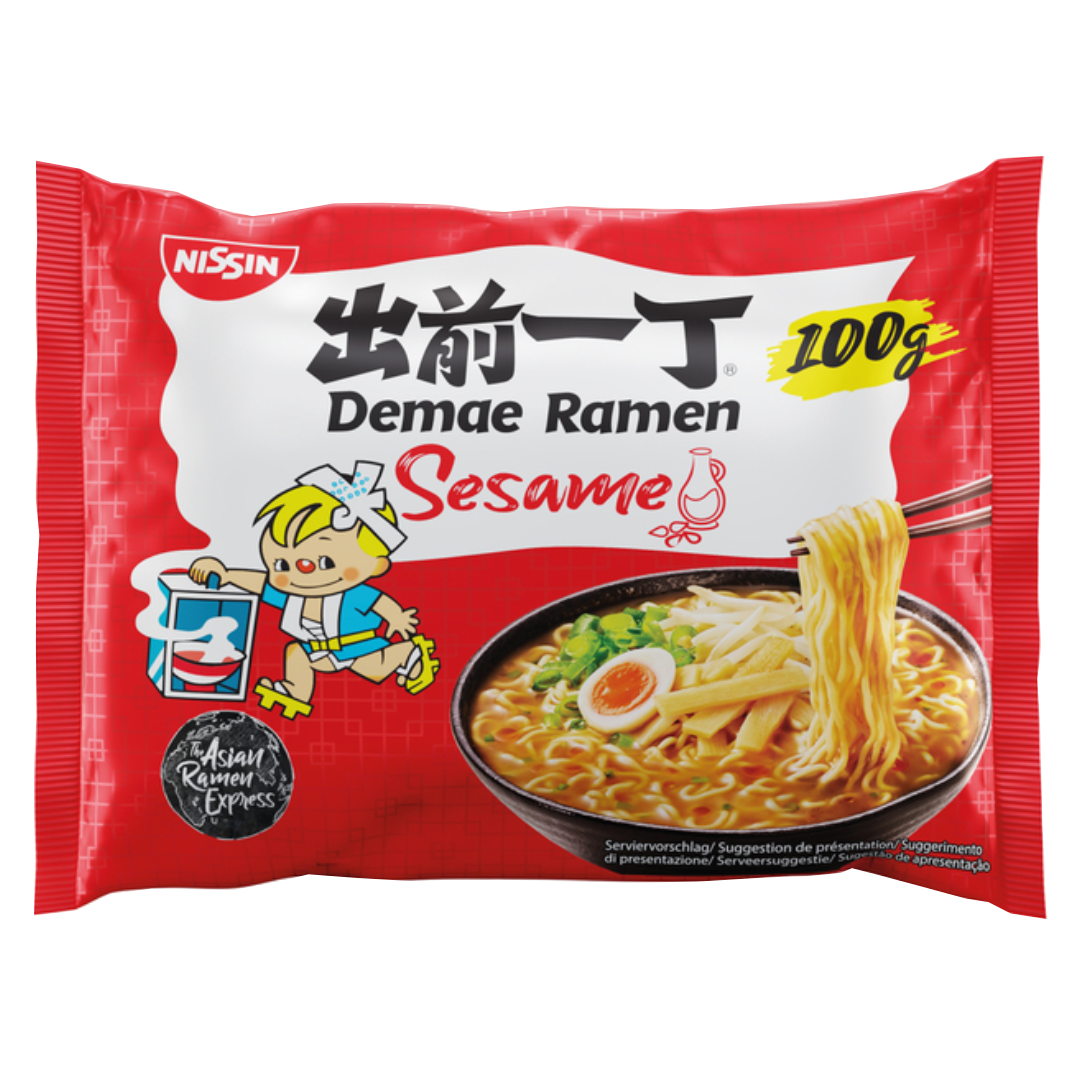 Instant Noodles Demae Ramen Sesame NISSIN, 100 g sachet