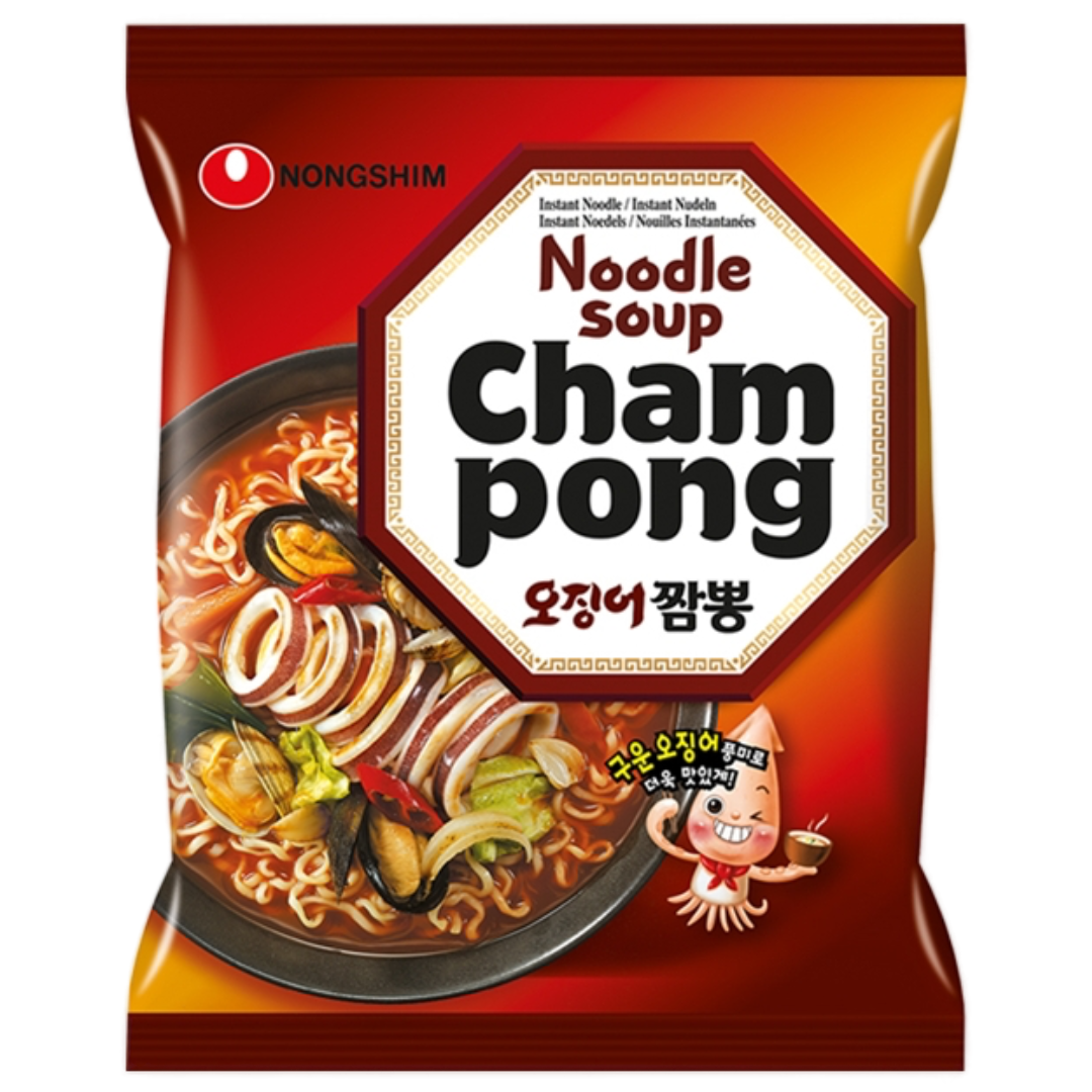 Instant Noodles Seafood Cham Pong Ramen NONGSHIM, 124 g in a sachet