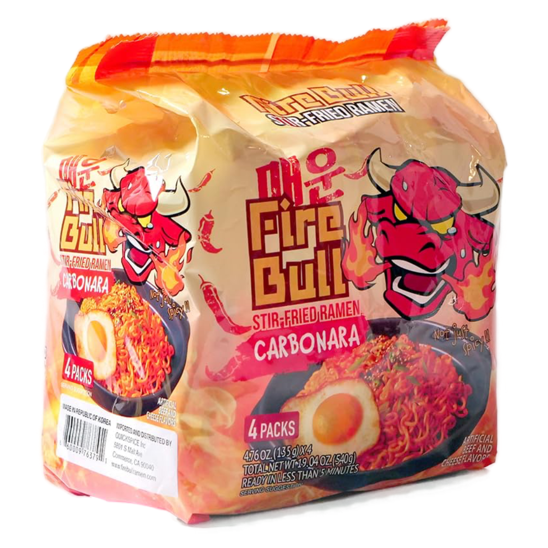 Instant Noodles Stir Fried Carbonara (Family Pack) FIREBULL, 4 x 135 g