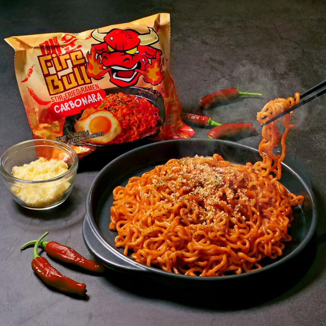 Instant Noodles Stir Fried Carbonara (Family Pack) FIREBULL, 4 x 135 g