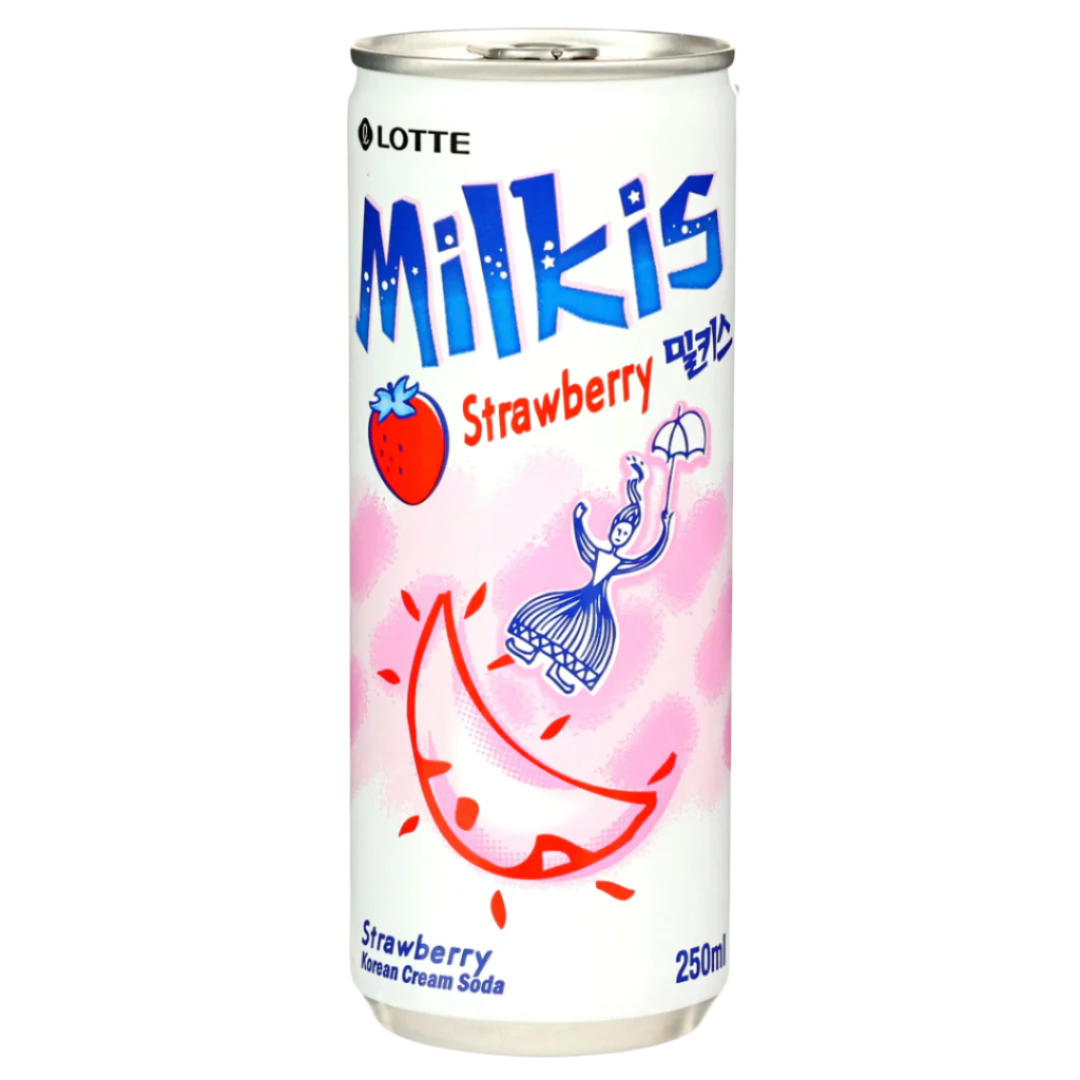 Braškių skonio gaivusis gėrimas MILKIS, LOTTE, 250 ml