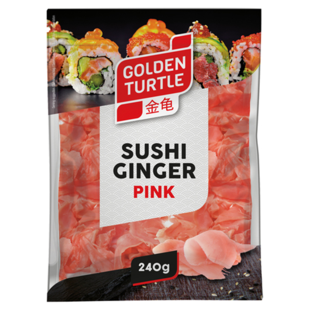 Rožinis suši imbieras GOLDEN TURTLE, 240 g