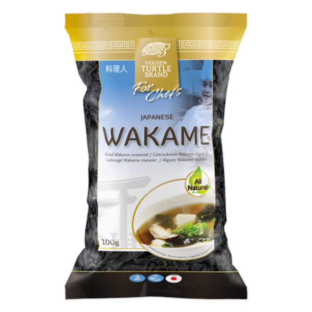 Wakame Dried Natural Seaweed GOLDEN TURTLE, 100 g in a sachet