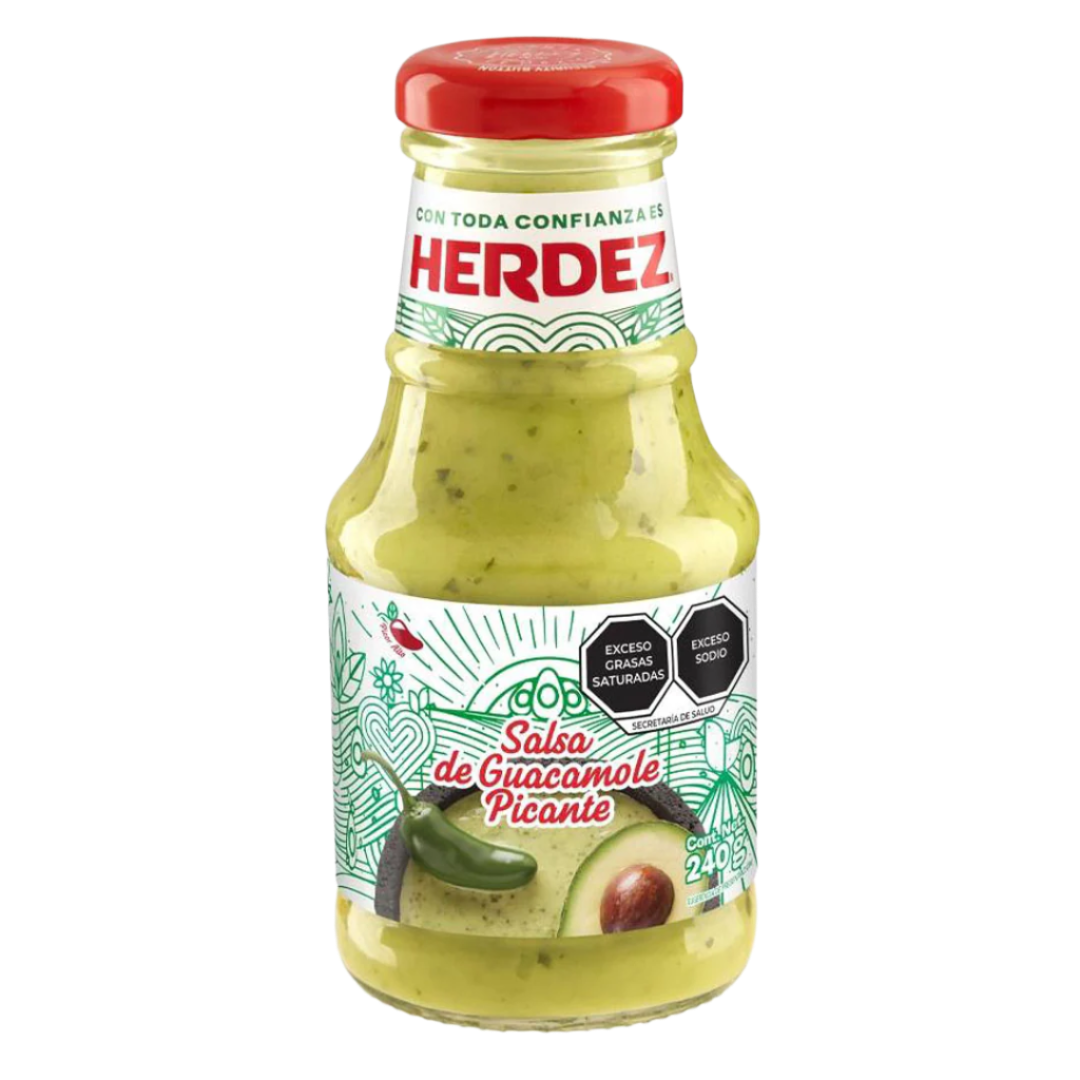 Guacamole Picante (Hot) HERDEZ (In Glass), 240 g
