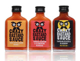 3 Sauce Set (Hottest) in Gift Box CRAZY BASTARD, 3 x 100 ml