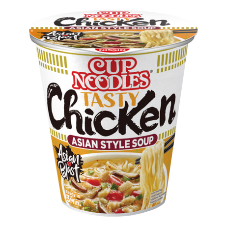 Asian Style Chicken Instant Cup Noodles NISSIN, 63 g plastic cup