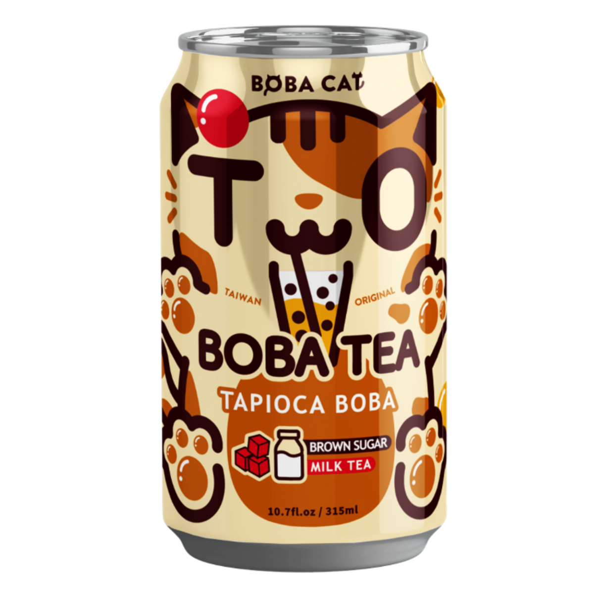 Brown Sugar Bubble Milk Tea BOBA CAT, 315 ml