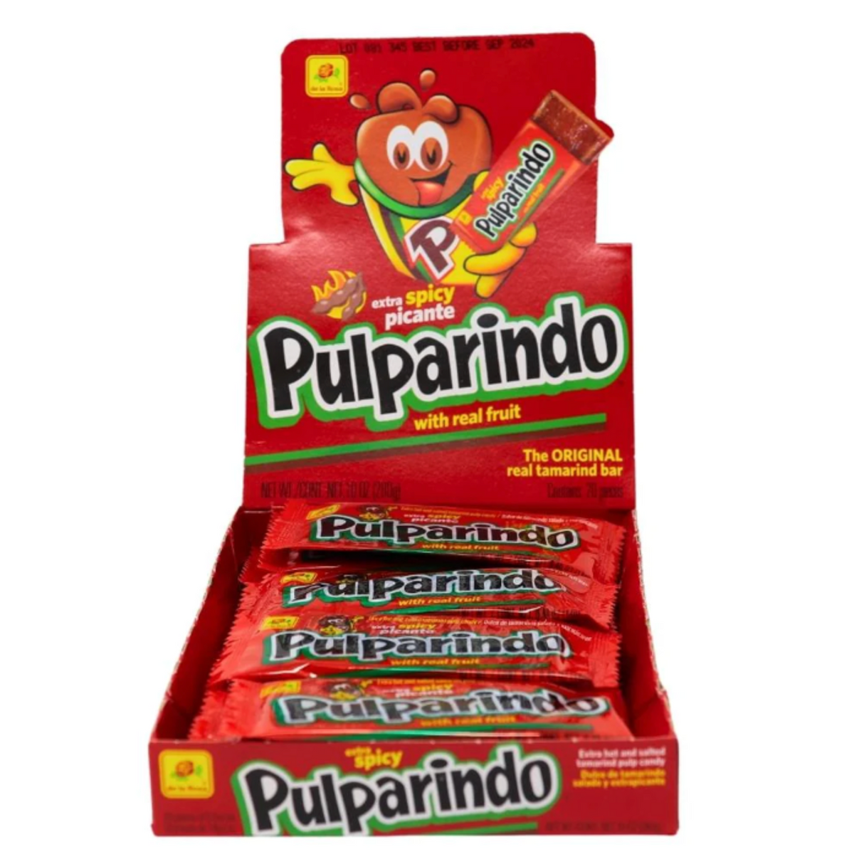 Candy Pulparindo Extra Picante DE LA ROSA, 20 pcs, 280 g