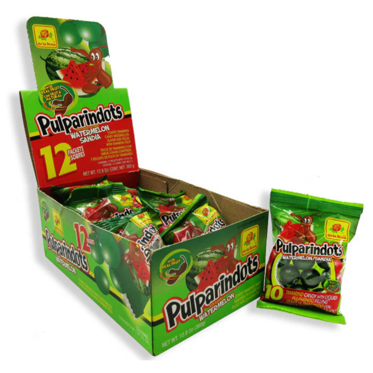 Candy Pulparindots arbūzų skonio DE LA ROSA, 12 x 30 g