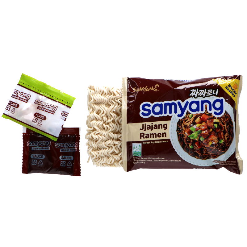 Chacharoni Black Bean Sauce & Olive Oil Ramen SAMYANG, 140 g