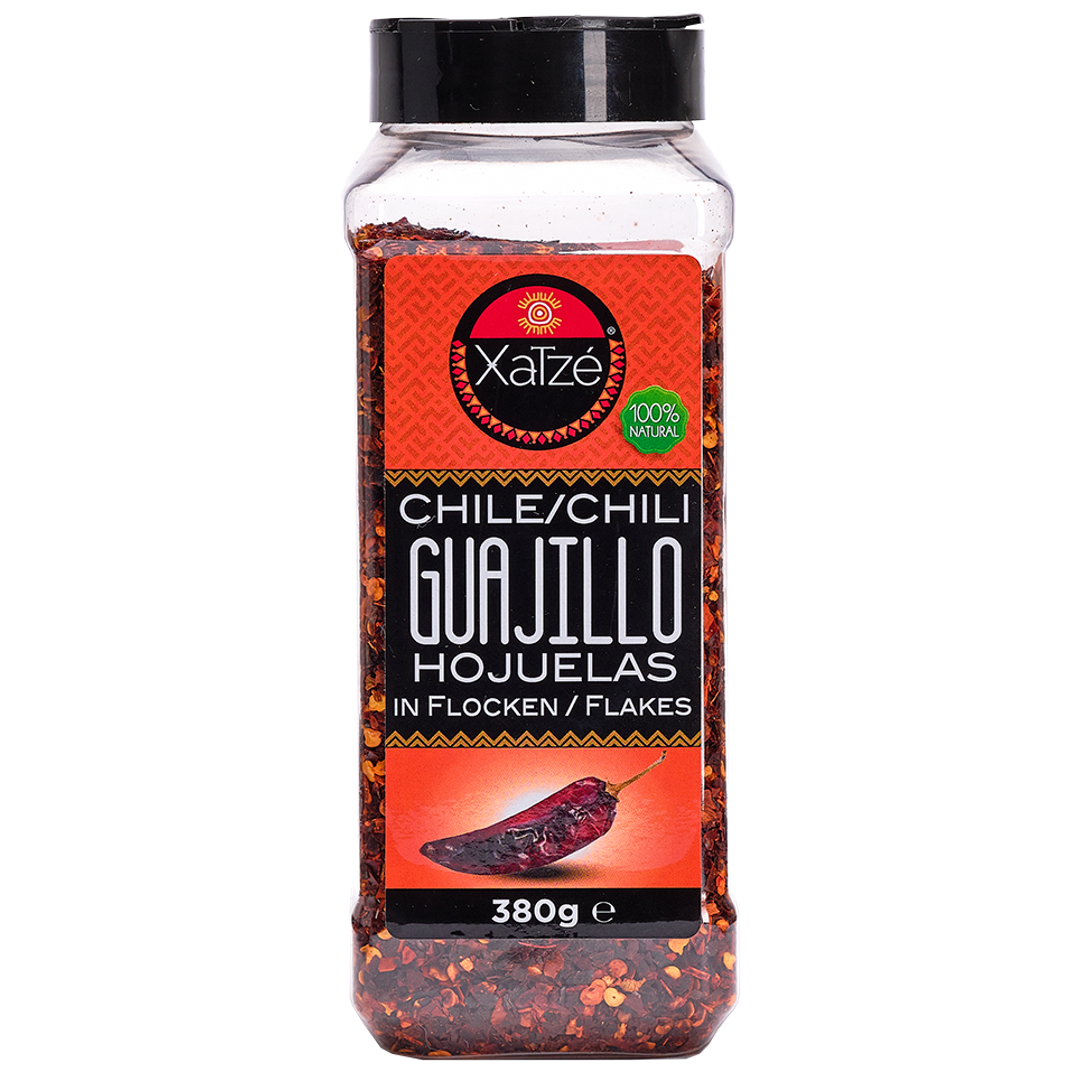 Chile Guajillo Hojuelas (nesmulkinti džiovinti pipirai) XATZE, 380 g