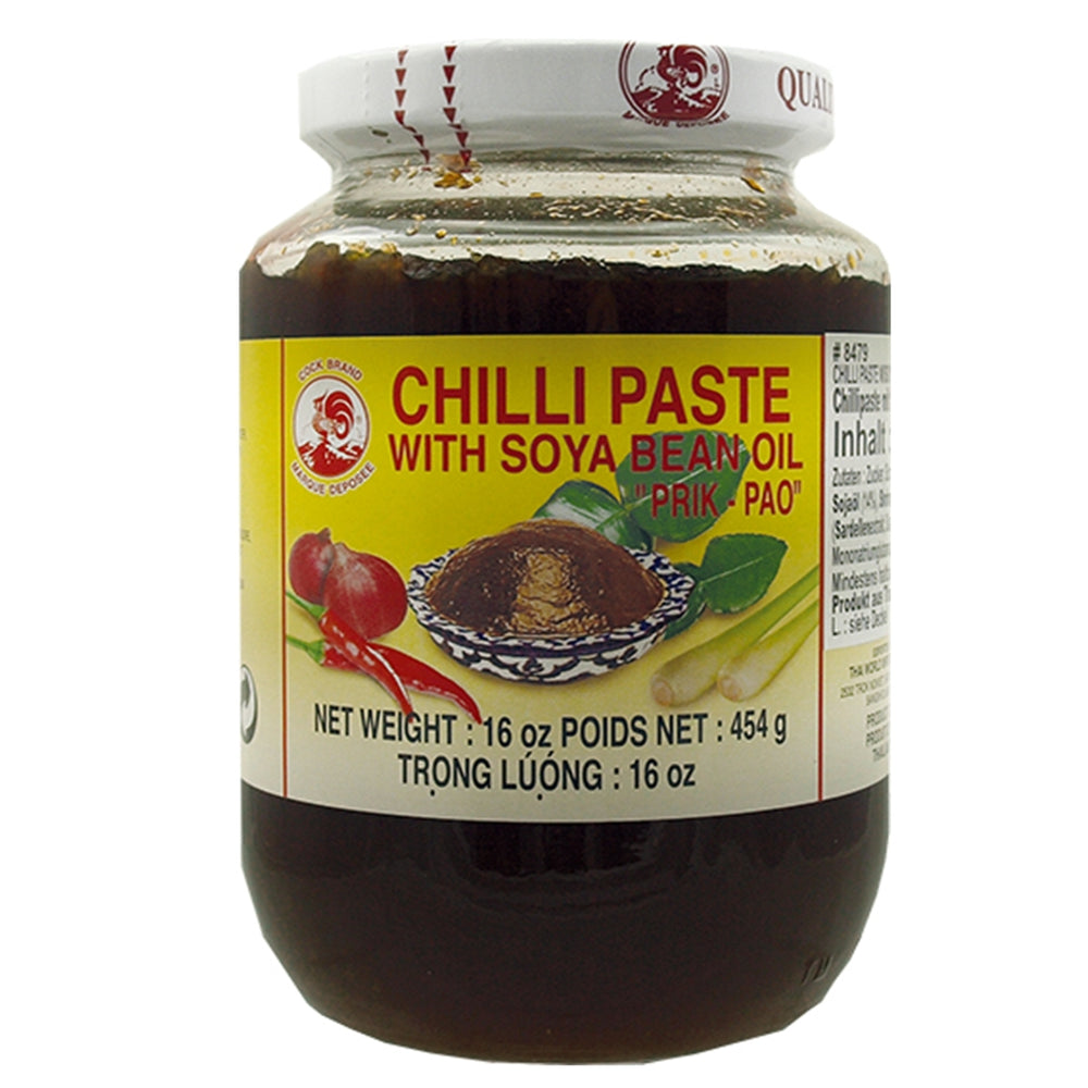 Chili paste with Soy bean oil (Nam Prik Pao) COCK, 454 g
