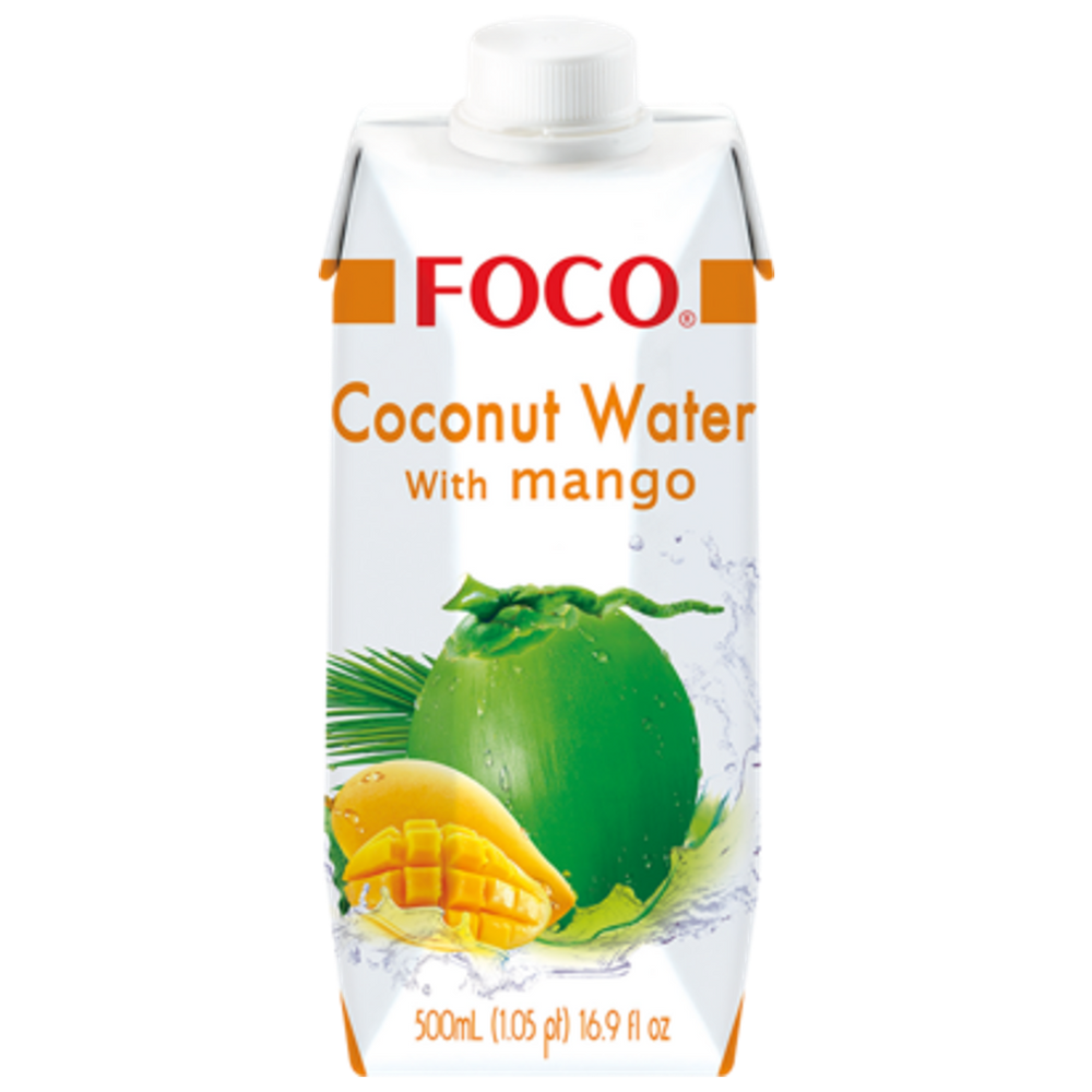 Coconut Water with Mango FOCO, 500 ml