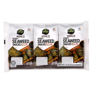 Crispy Seaweed Snack BBQ (3 pack) BIBIGO, 15 g