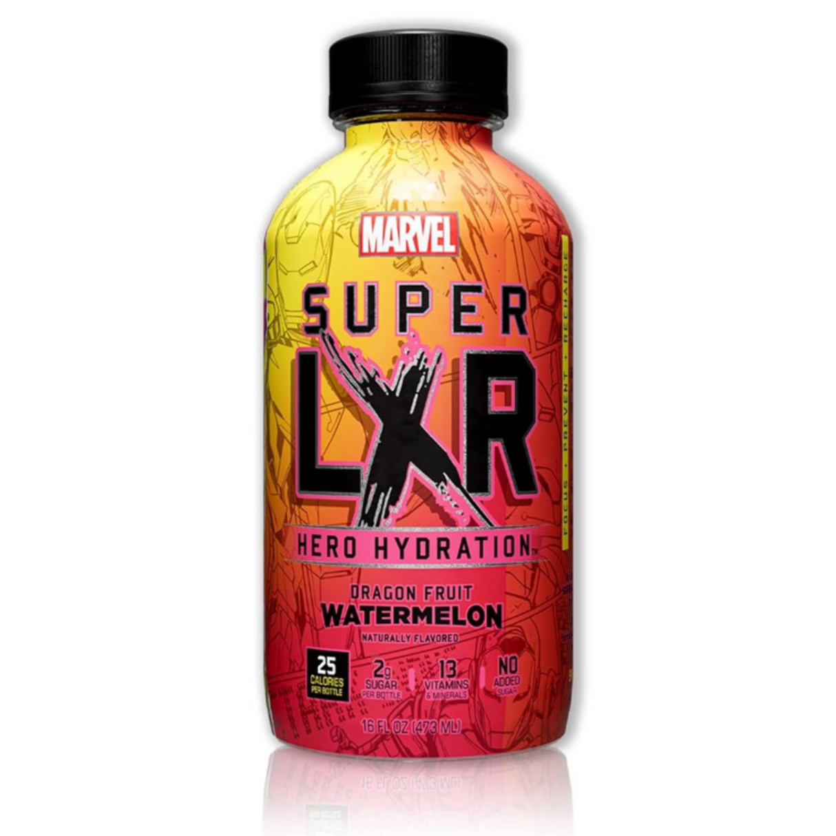 Pitajos ir arbūzų skonio gėrimas Super LXR ARIZONA x MARVEL, 473 ml