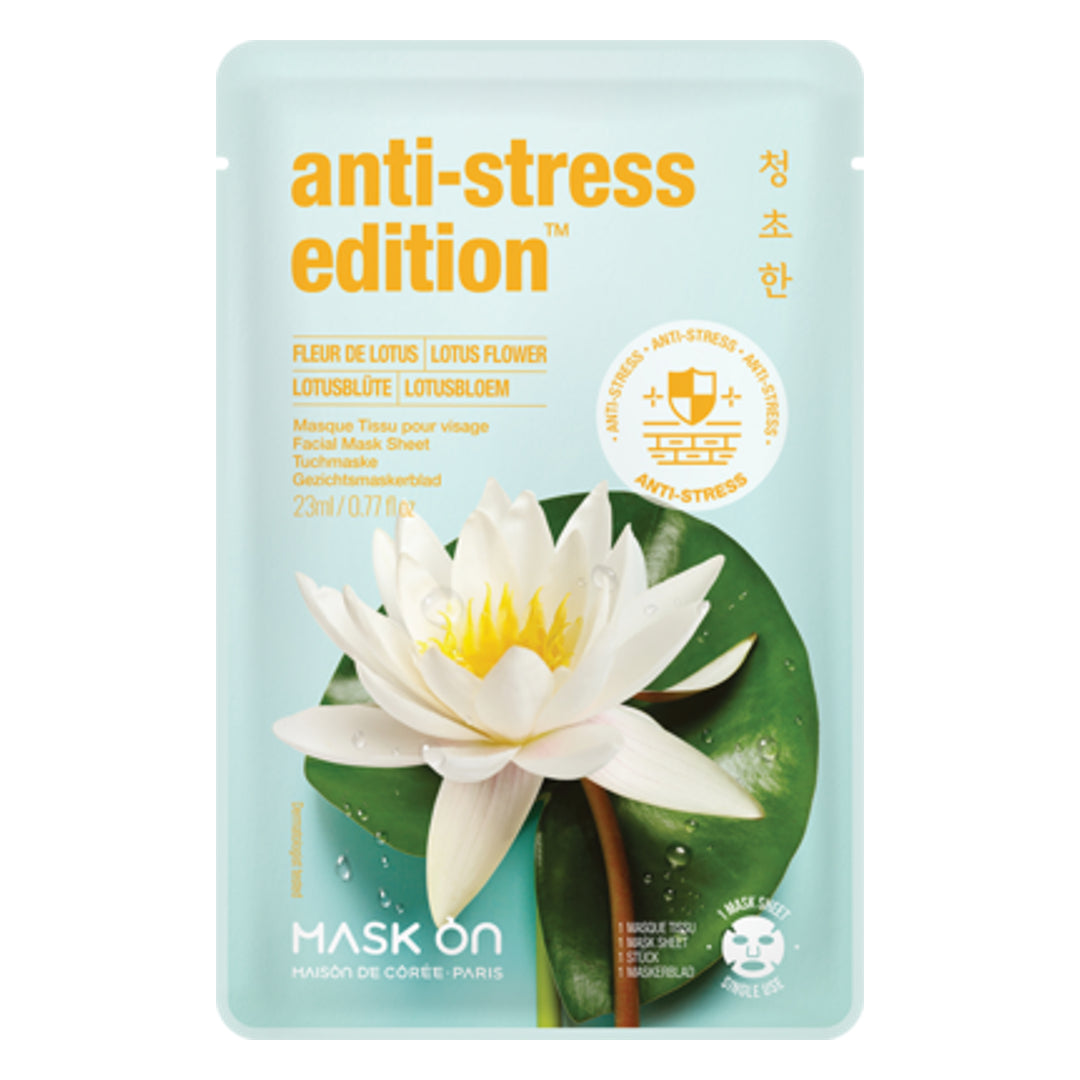 Facial Mask Sheet with Lotus Flower MASK ON, 1 piece