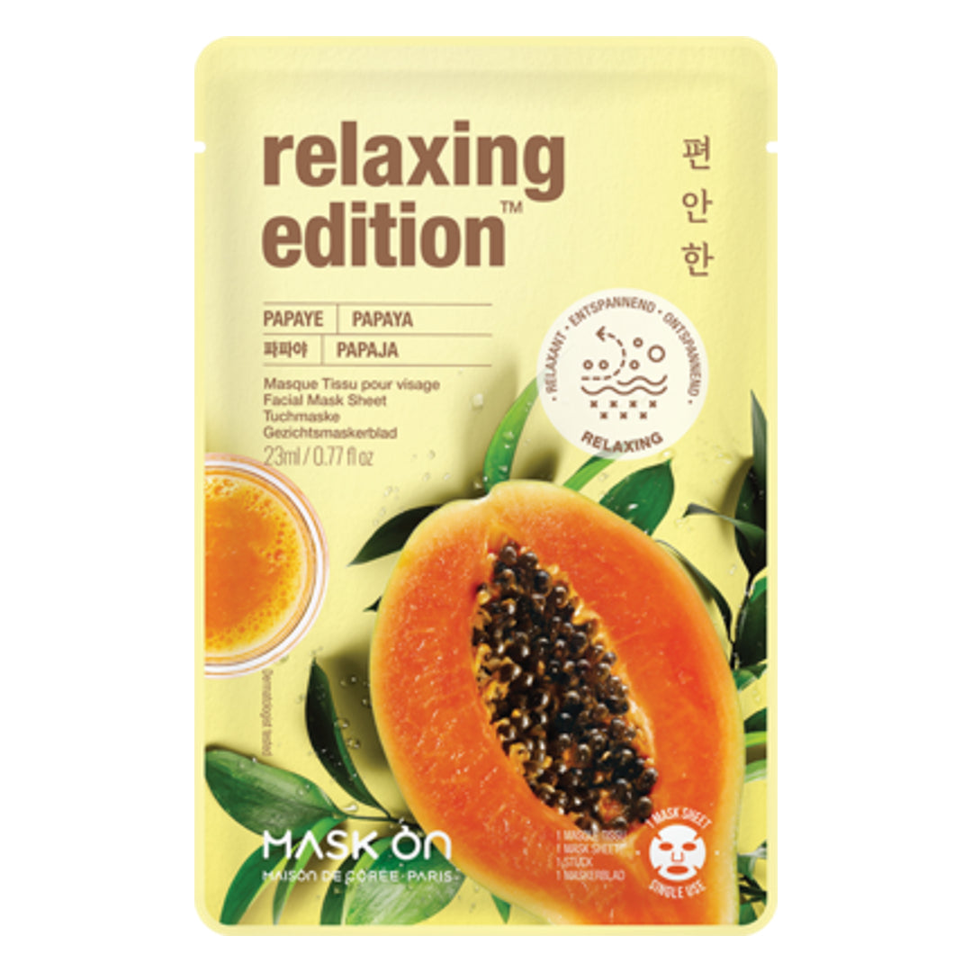 Facial Mask Sheet with Papaya MASK ON, 1 piece