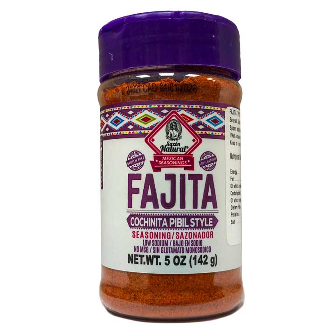 Fajita Cochinita Seasoning Pibil Style SAZON NATURAL, 142 g