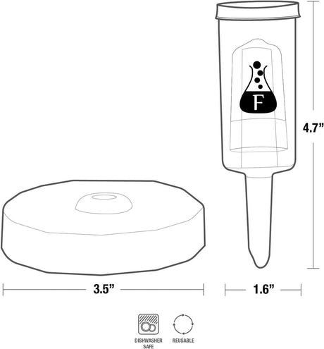 Fermentation Airlocks for Wide Mouth Mason Jars FERMENTOLOGY (4 Pack)