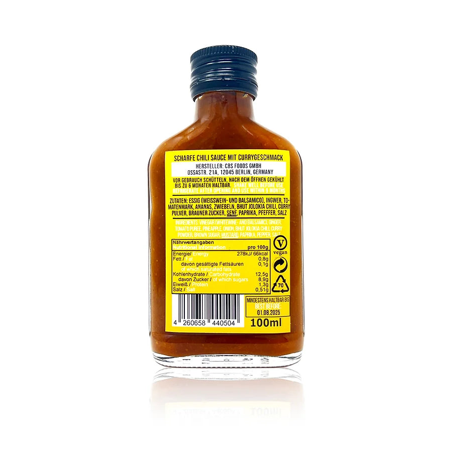 
                
                    Load image into Gallery viewer, Hot Curry Sauce BERLIN BENNT CRAZY BASTARD, 100 ml
                
            