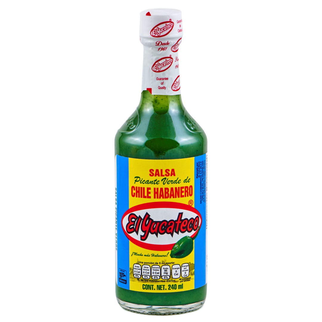 Hot Sauce Chile Green Habanero EL YUCATECO, 240 ml