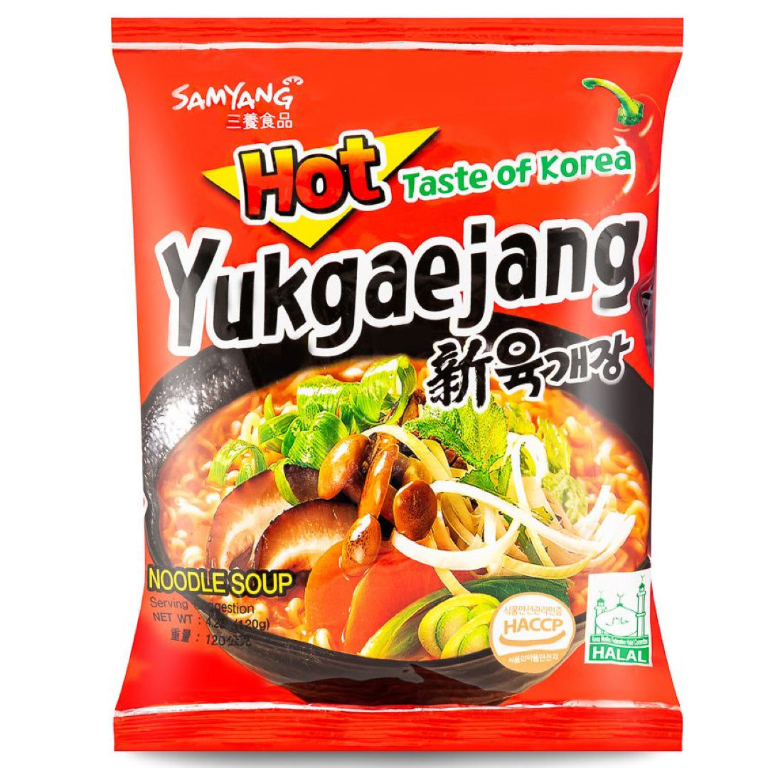 Aštrūs yukgaejang grybų skonio ramen makaronai SAMYANG, 120 g