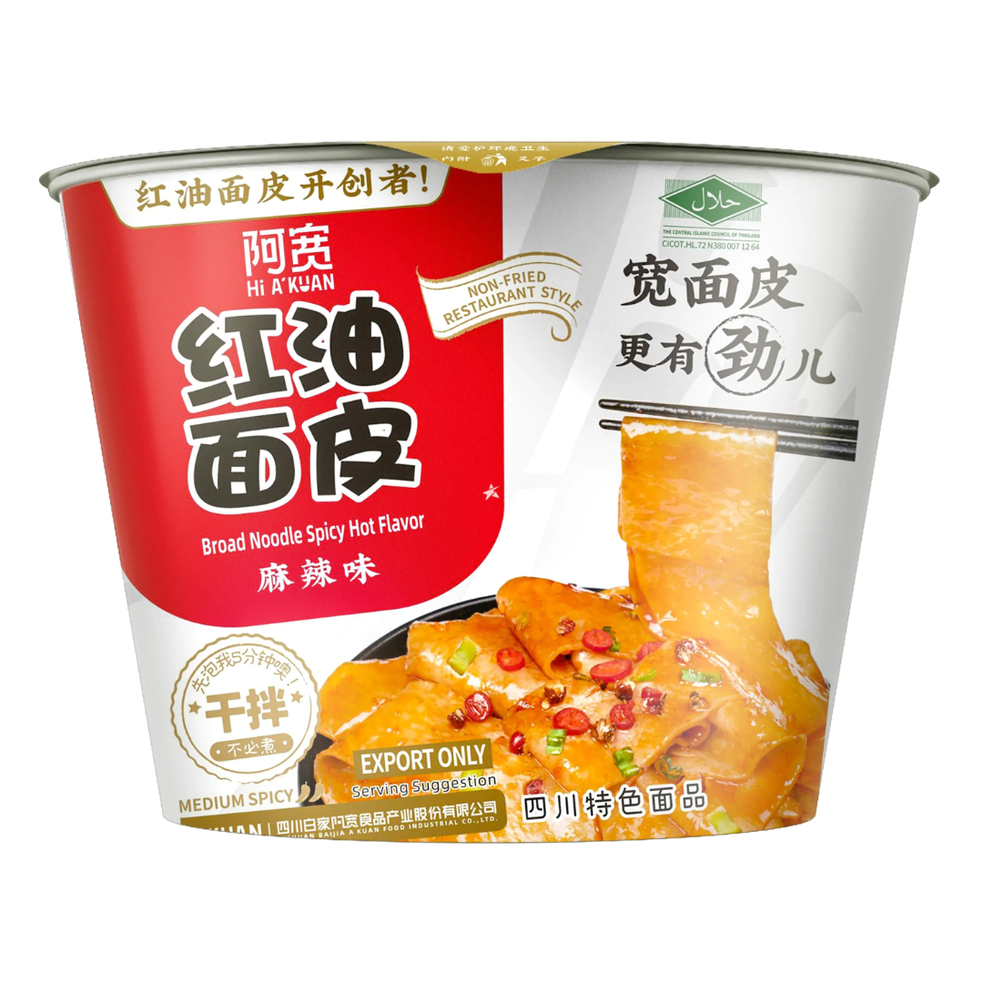 Hot & Spicy Broad Noodles Bowl BAIJIA, 110 g