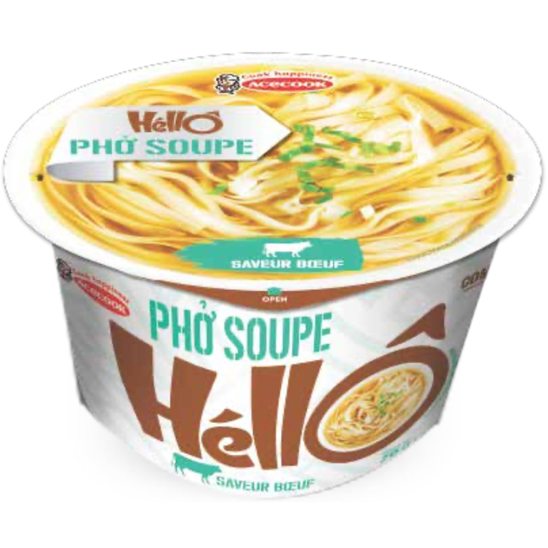 Instant Beef Pho Soup Hello (Gluten Free) ACECOOK, 70 g