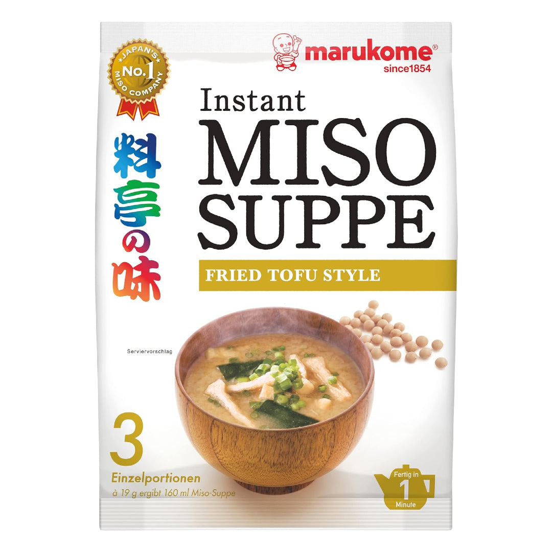 Instant Miso Fried Tofu Style MARUKOME, 3 servings, 3 x 18 g / 57 g