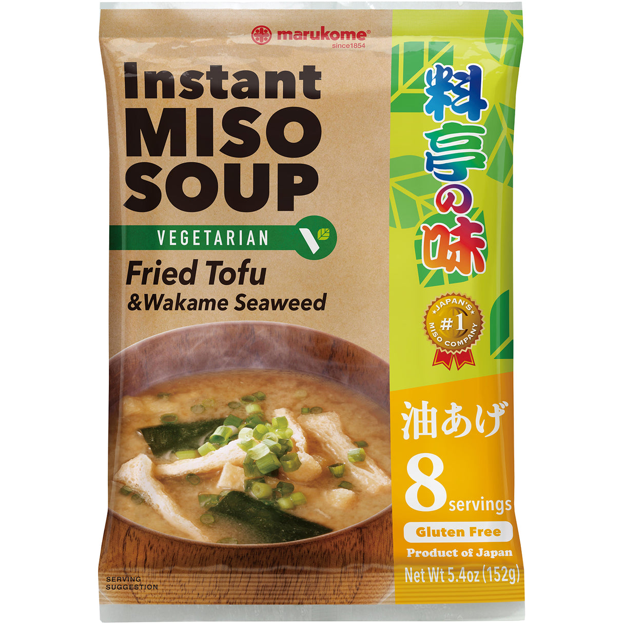 Miso sriuba su kepintu tofu ir Wakame (vegetariška) MARUKOME, 8 porcijos, 152 g