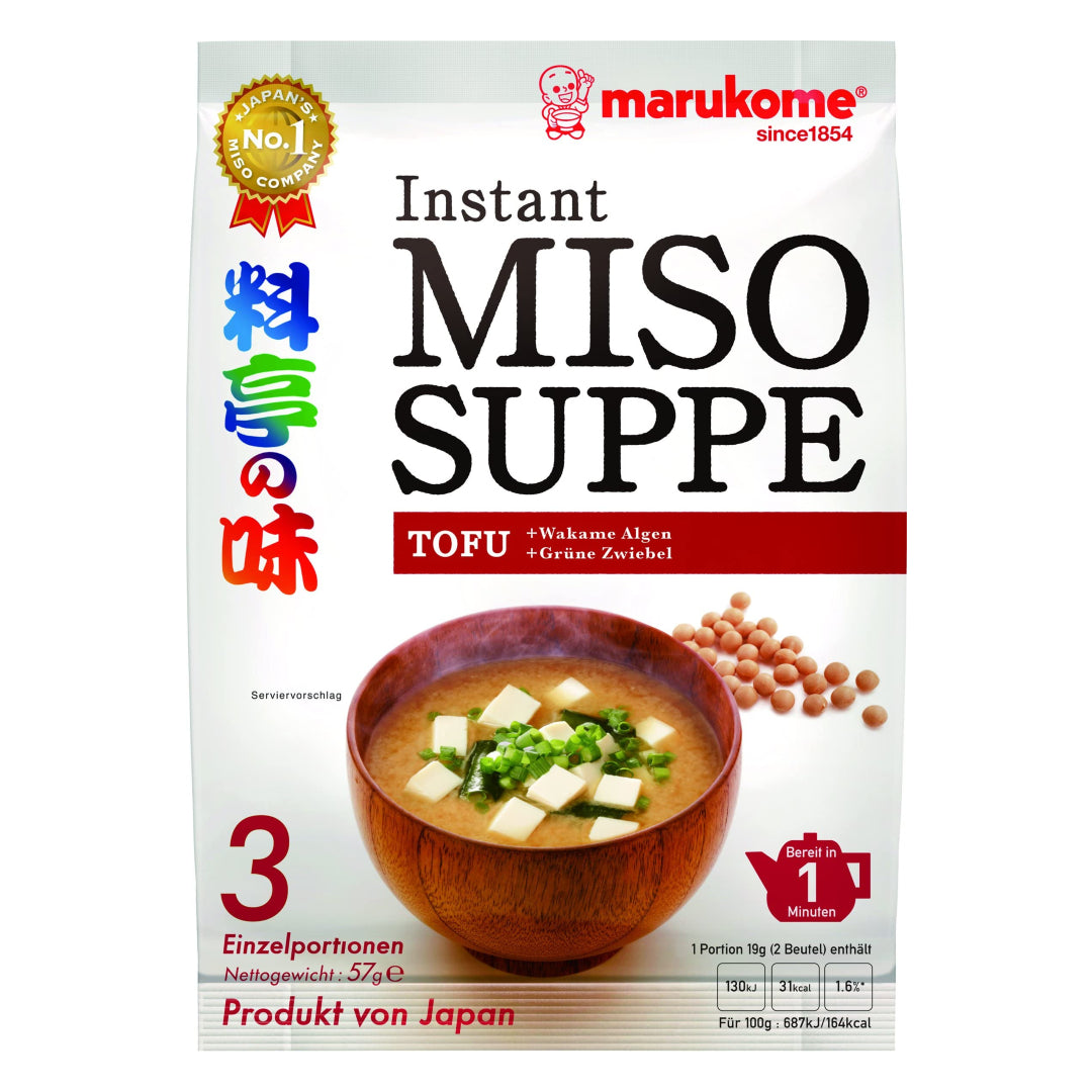 Instant Miso Tofu Style MARUKOME, 3 servings, 3 x 18 g / 57 g