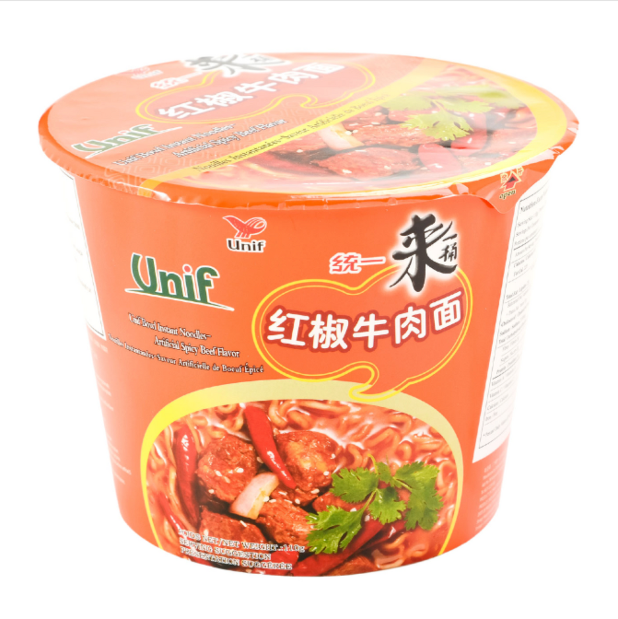 Instant Noodles Bowl, Spicy Beef Flavor UNIF, 110g