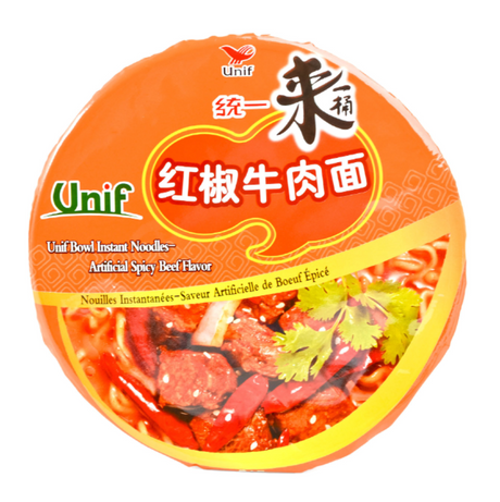 Instant Noodles Bowl, Spicy Beef Flavor UNIF, 110g