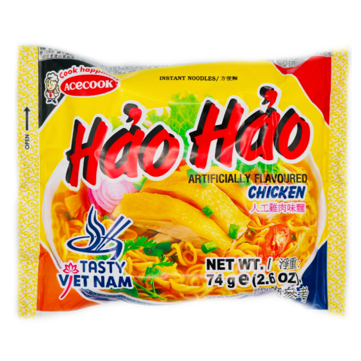 Instant Noodles Chicken Flavour Hao Hao ACECOOK, 75g