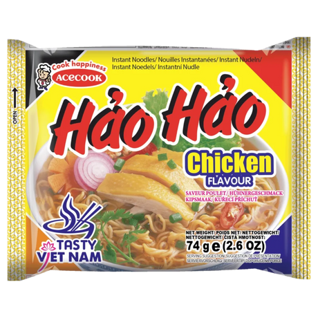 Instant Noodles Chicken Flavour Hao Hao ACECOOK, 75g in a sachet