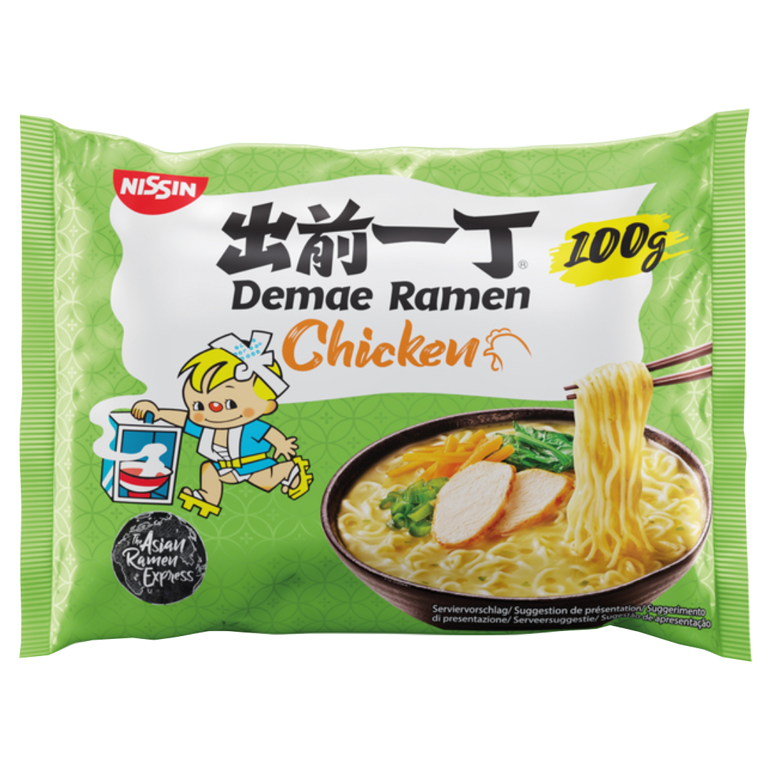 Instant Noodles Demae Ramen Chicken NISSIN, 100 g sachet