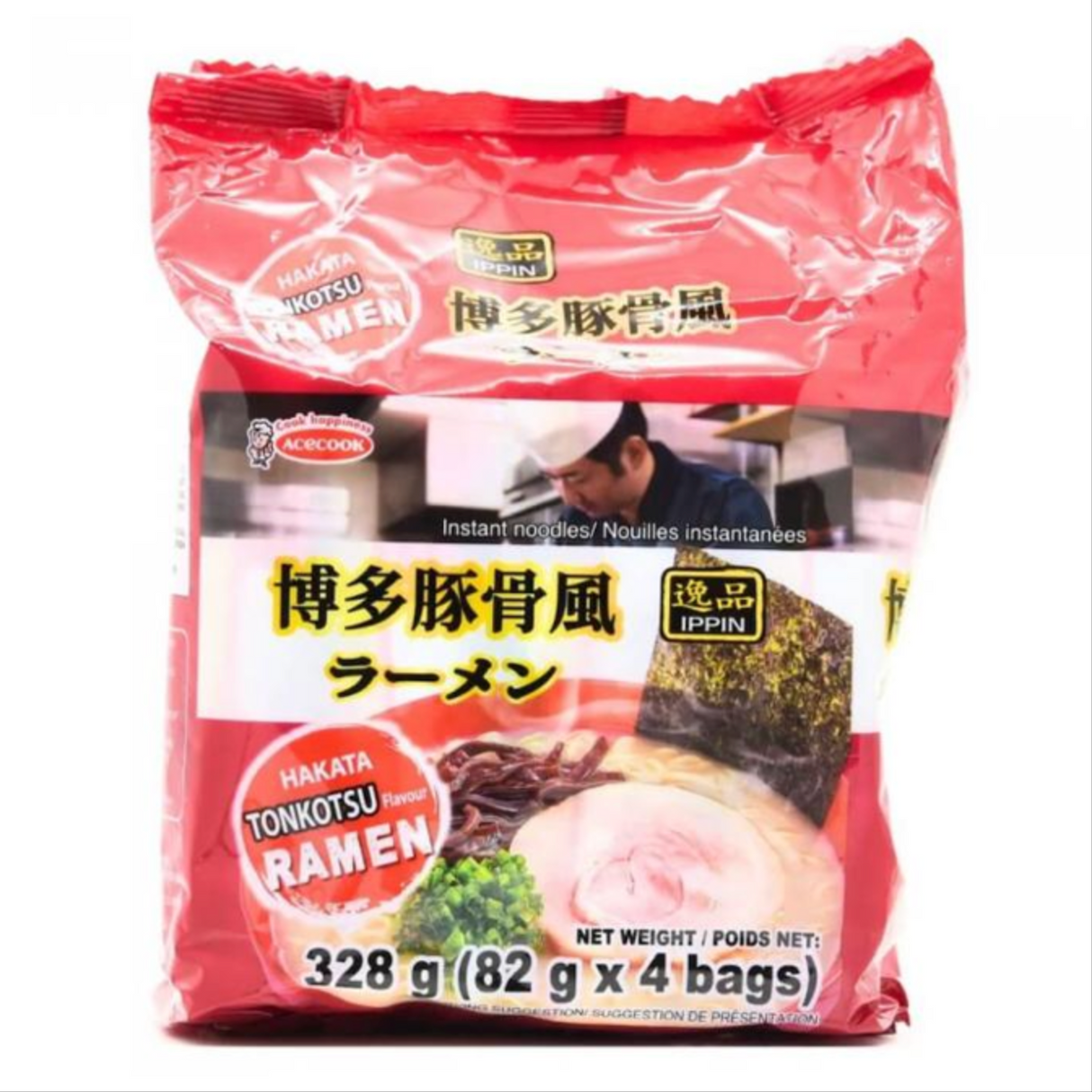 Instant Noodles Hakata Tonkotsu Ramen ACECOOK, 82 g x 4 bags