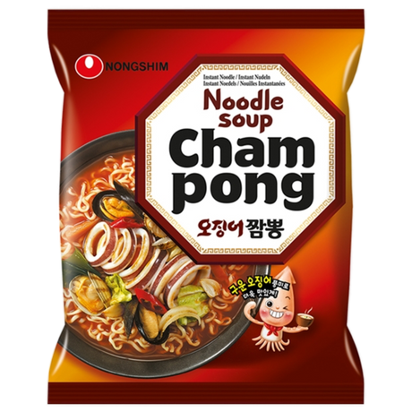 Instant Noodles Seafood Cham Pong Ramen NONGSHIM, 124 g in a sachet