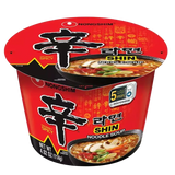 Nongshim Shin Noodle Soup packaging with red and black design