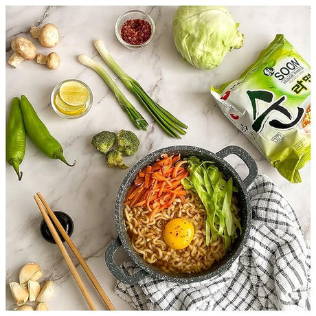 Greitai paruošiami makaronai Veggie Ramen (švelnūs) NONGSHIM, 112 g