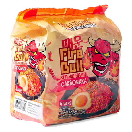 Instant Noodles Stir Fried Carbonara (Family Pack) FIREBULL, 4 x 135 g