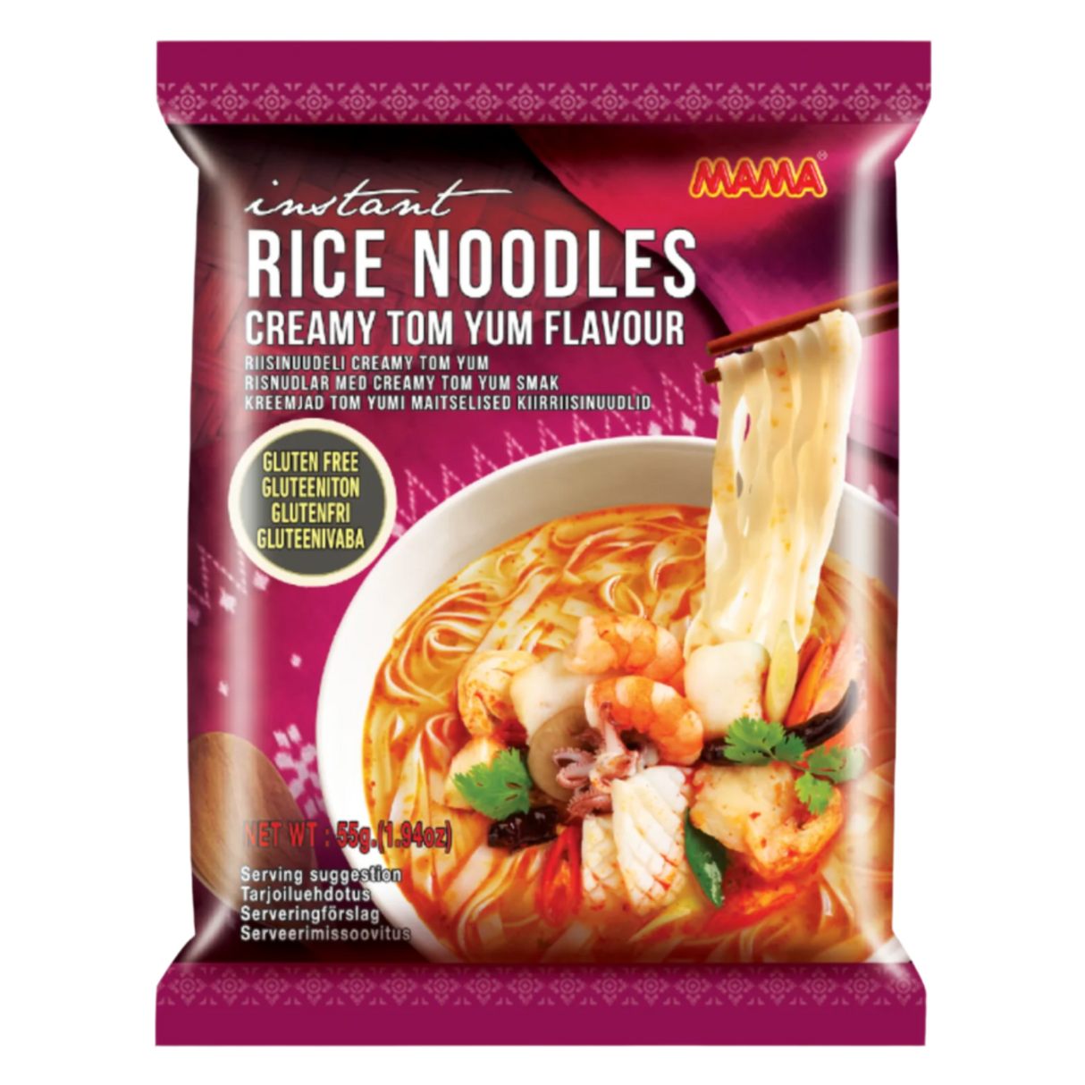 Greitai paruošiami ryžių makaronai Creamy Tom Yum MAMA, 55 g